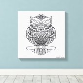 Hibou (blanc) - Toile (Insitu (Plancher de Bois))