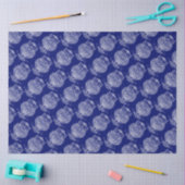 Hibou (bleu foncé) - Papier de soie (Artisanat)