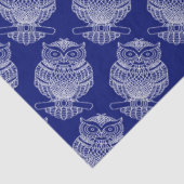 Hibou (bleu foncé) - Papier de soie (Détail)