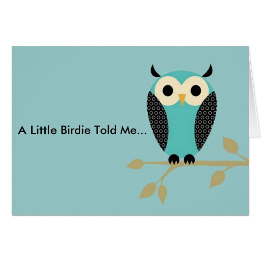 Hibou bleu sur le membre (Devant horizontal)