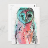 Hibou Briefkaart (Voorkant / Achterkant)