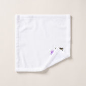 Hibou Brun Fleurs Violettes (Gant de toilette)