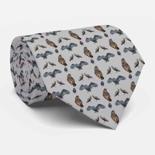 Hibou Cravate française (gris) (Roulé)