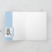 Hibou dans la neige Carte pliée d'hiver (Intérieur)