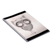 Hibou dans le Chat-Casquette - carnet (Côté Droit)