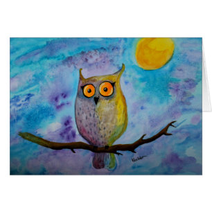 Hibou de couleur d'eau
