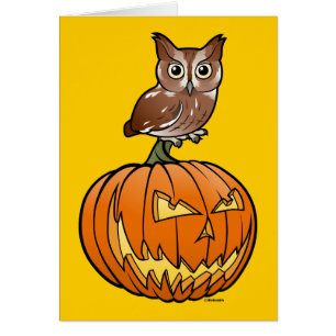 Hibou de cri strident oriental de Halloween