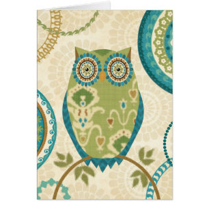Hibou décoratif avec des conceptions circulaires