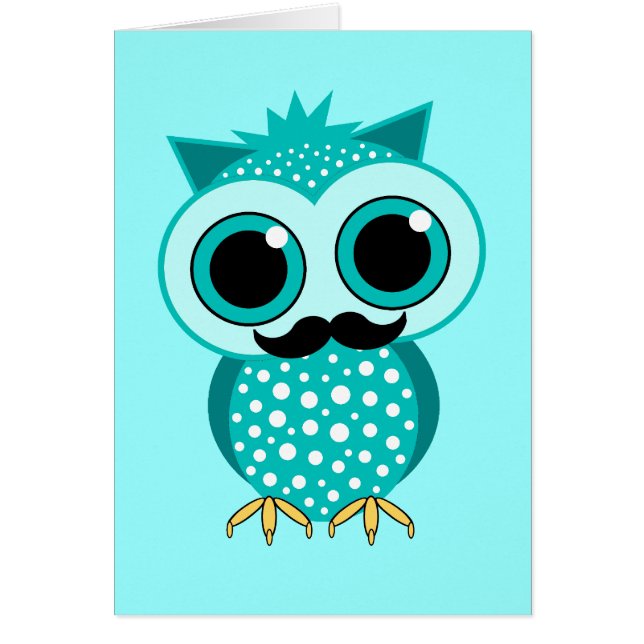 hibou drôle de moustache (Devant)