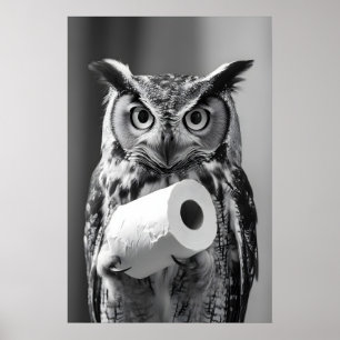 Hibou drôle Papier toilette Impression de salle de