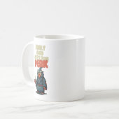 Hibou drôle tenant une tasse à café (Devant gauche)