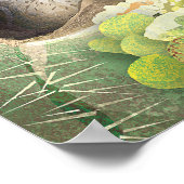 hibou en cactus - Poster (Coin)