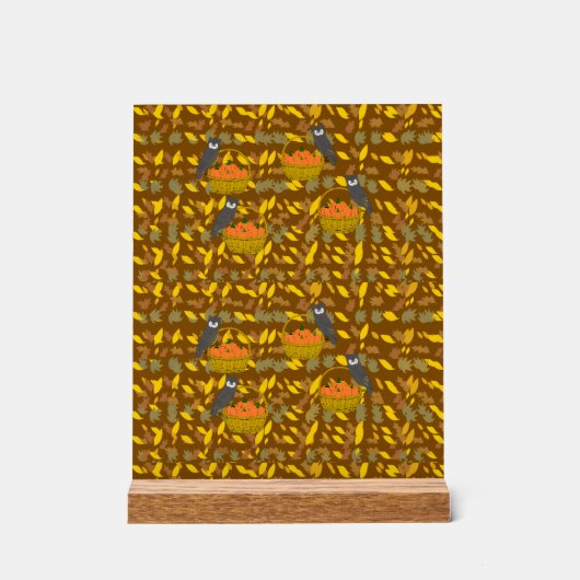 Hibou et Citrouilles d'Automne – Déco de Table (Recto)