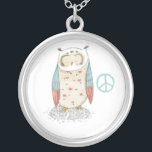 Hibou et collier de paix<br><div class="desc">Image de hibou et de signe de paix.</div>