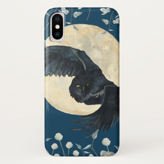 Hibou et la Lune iPhone / coque ipad (Dos)