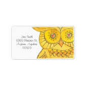 Hibou - Étiquette (Devant)