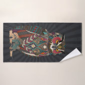 hibou grand-duc sombre (Serviette de bain)