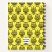 Hibou (jaune) - Cahier (Dos)