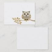 Hibou large de yeux dans le carte de visite (Devant / Derrière)