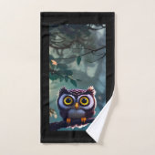 Hibou mignon (Serviette à main)