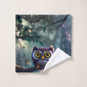 Hibou mignon (Gant de toilette)