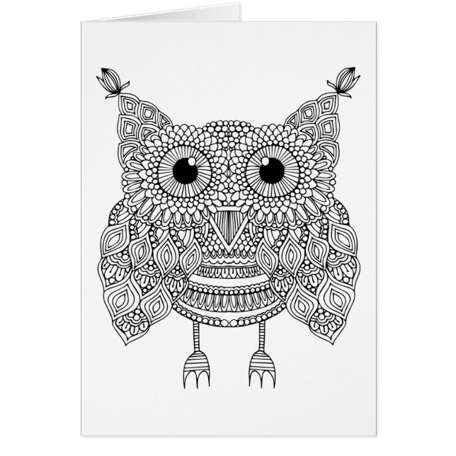 Hibou mignon de griffonnage (Devant)