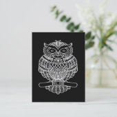 Hibou (noir) - Carte postale (Debout devant)
