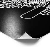 Hibou (noir) - Impression photo (Coin)