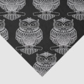 Hibou (noir) - Papier de soie (Détail)