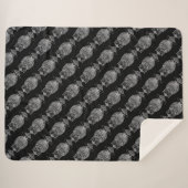 Hibou (noir) - Plaid Sherpa (Devant (Horizontal))