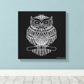 Hibou (noir) - Toile (Insitu (Plancher de Bois))