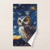 Hibou Nuit Étoilée (Serviette à main)