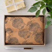 Hibou (orange) - Papier de soie (Cadeau)