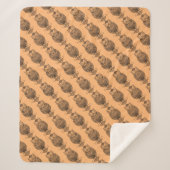 Hibou (orange) - Plaid Sherpa (Devant)