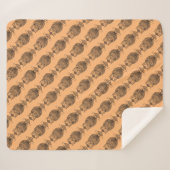 Hibou (orange) - Plaid Sherpa (Devant (Horizontal))