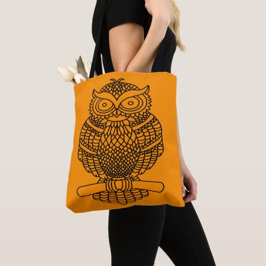 Hibou (orange) - Sac (De près)