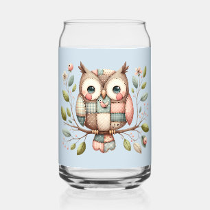Hibou Patchwork dans une Forêt Fantaisiste