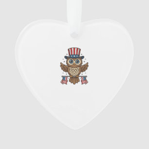 Hibou patriotique Gravure vintage Graphique_1