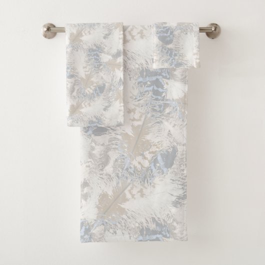 hibou Plumes, gris, beige et bleu, oiseau, léger, (En situation)