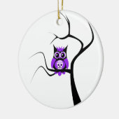 Hibou pourpre de crâne de sucre en ornement (Gauche)