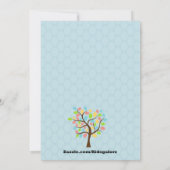 Hibou qui a un bébé garçon baby shower Invitation (Dos)