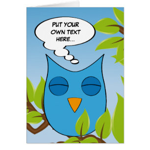 Hibou rêvant personnalisable - couleurs multiples