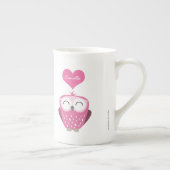 Hibou rose et tasse nommée de Personalizable de (Droite)
