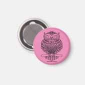 Hibou (rose) - Magnet (Recto/Verso)