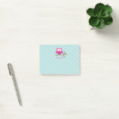 Hibou rose sur les notes de post-it personnalisées (Bureau)
