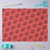 Hibou (rouge) - Papier de soie (Artisanat)