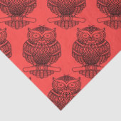 Hibou (rouge) - Papier de soie (Détail)