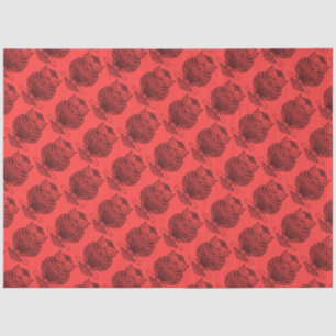 Hibou (rouge) - Papier de soie
