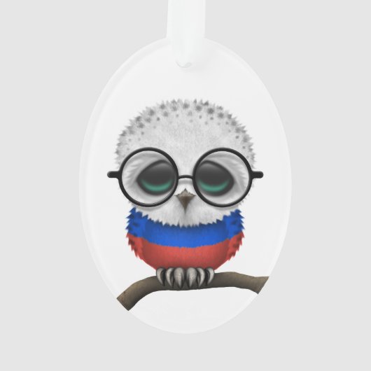 Hibou russe ringard personnalisable de bébé chic (dos)