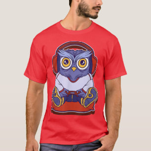 Hibou T-shirt Enfants Hommes Femmes Nocturne Nuit